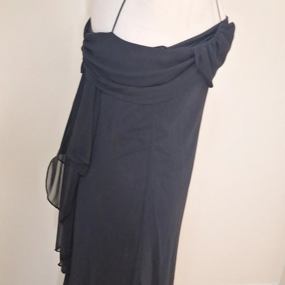 Alyn Paige vintage 90's black spagetti strap maxi formal/prom dress SZ 6 - Picture 7 of 9